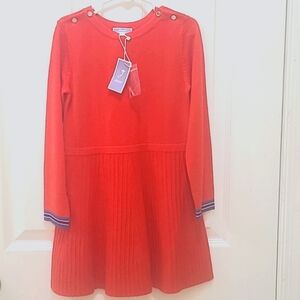 New Jacadi Stylish/ Classy Knitted Longsleeves  Dress for a Girl Size 6A.